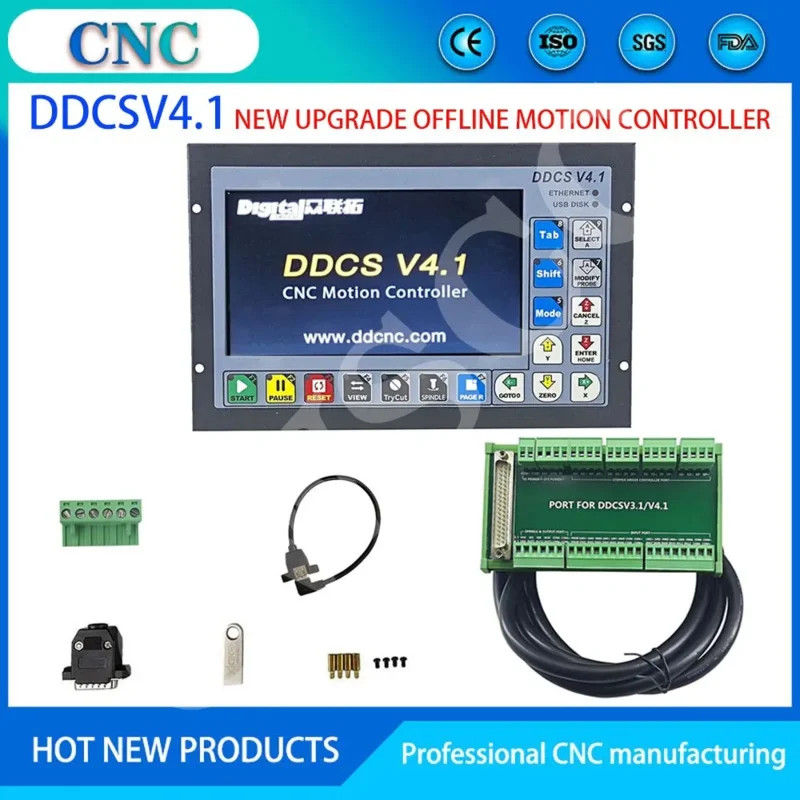 The New Offline CNC Engraving Machine Controller DDCSV4.1 3/4 Axis Motion System Reads G Code Supports Drilling And Tapping