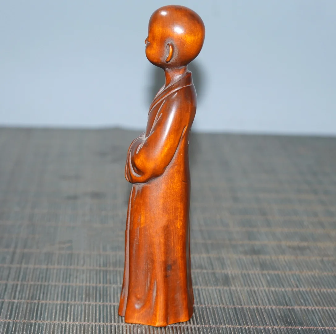 Collection and Decoration of Wooden Sculptures of Old Antique Shami Monks
