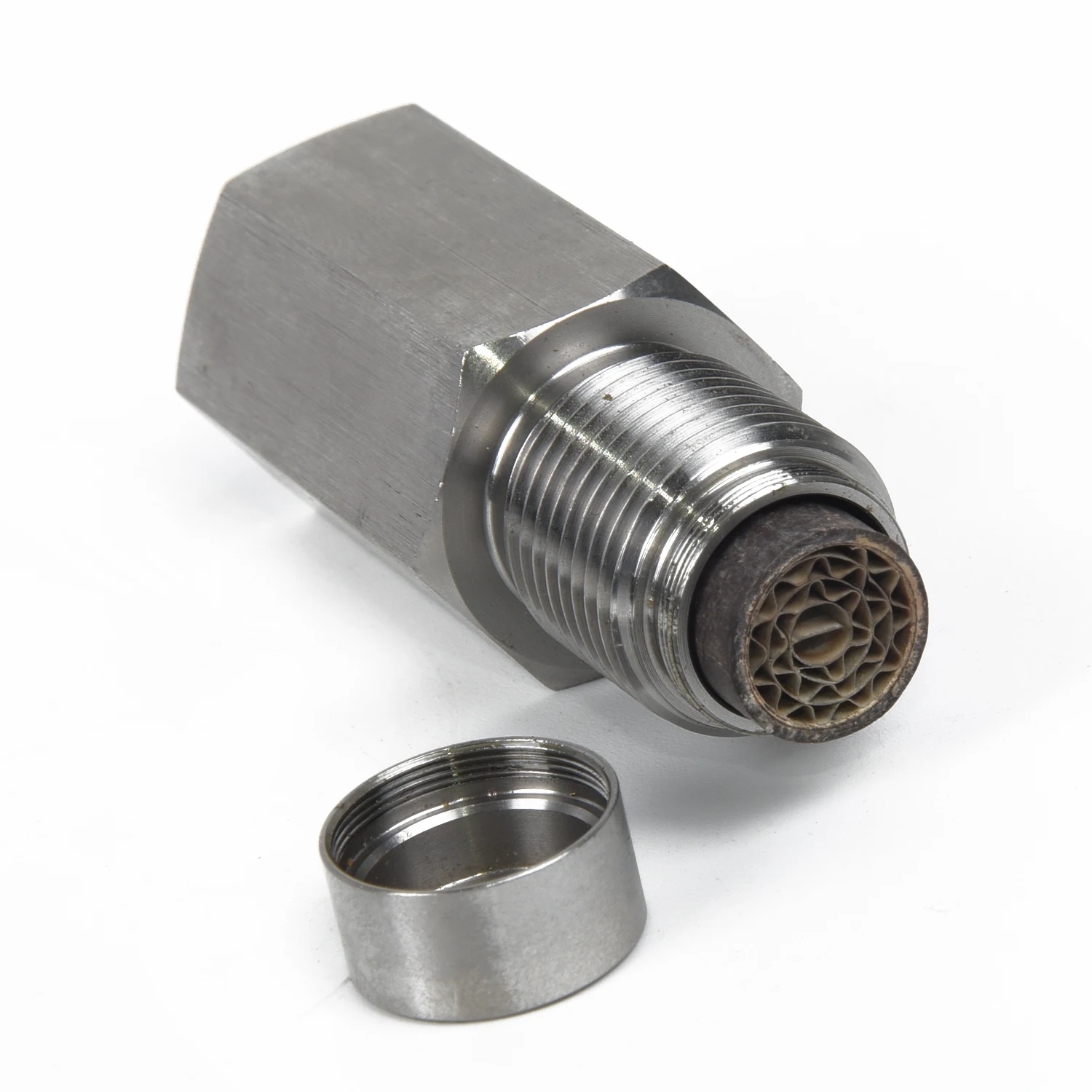 Automobile Repair - Replace the M18x1.5 Threaded Oxygen Sensor Connector with 304 Stainless Steel O2 Connector Adapter.