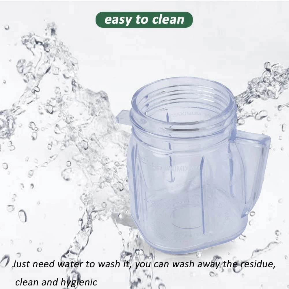 EAS-For قطع غيار خلاط أوستر، 4937 ملحق جرة خلاط أوسترايزر صغير، كوب برطمانات بلاستيكية صغيرة مع أغطية