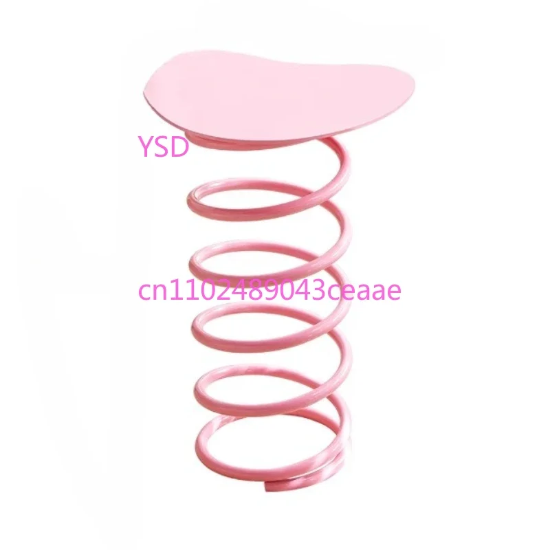 Creative Spring Stool (Macaron Colors, Spring-Edged Design, Multi-Purpose Small Stool – Ideal for Vanity/ Shoe-Changing)