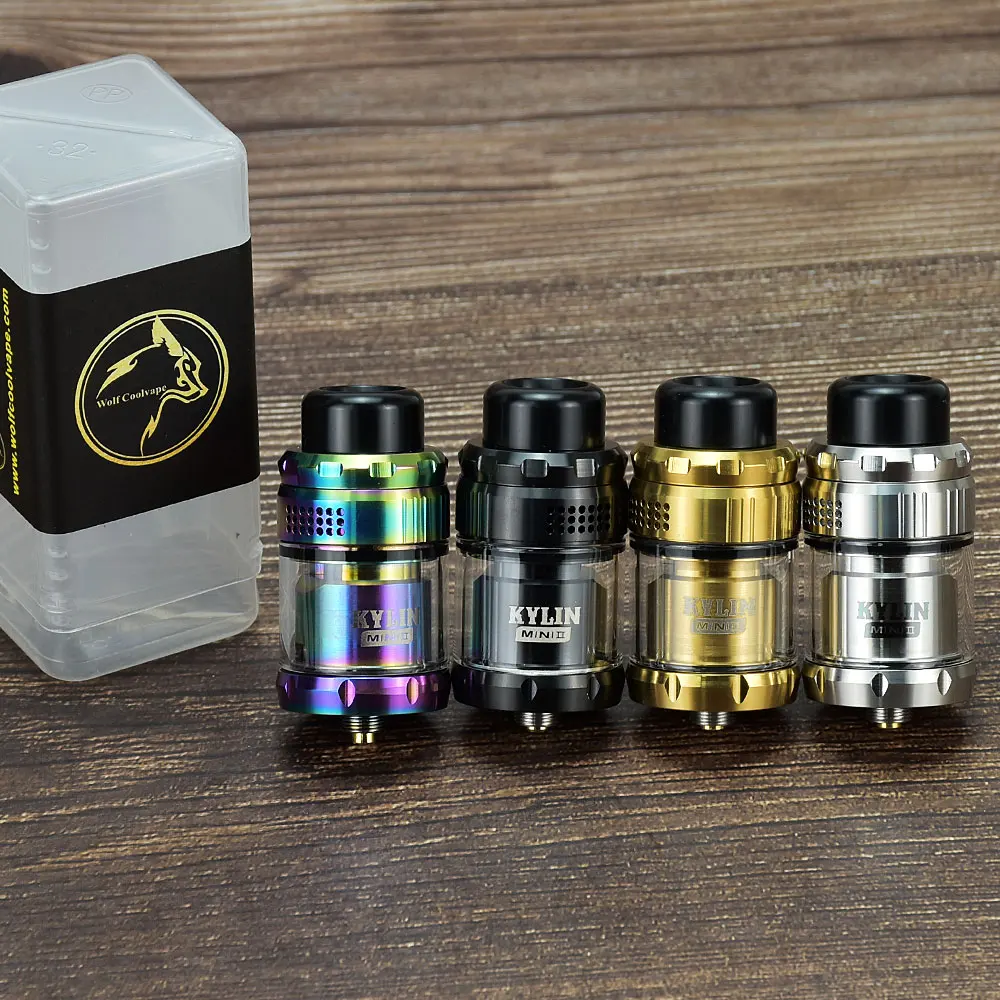 Kylin Mini V2 هيئة الطرق والمواصلات البخاخة vape خزان واحد لفائف 3 مللي/5 مللي هيئة الطرق والمواصلات 24.4 مللي متر 316ss إعادة البناء vape هيئة الطرق والمواصلات خزان السجائر الإلكترونية vs زيوس X هيئة الطرق والمواصلات