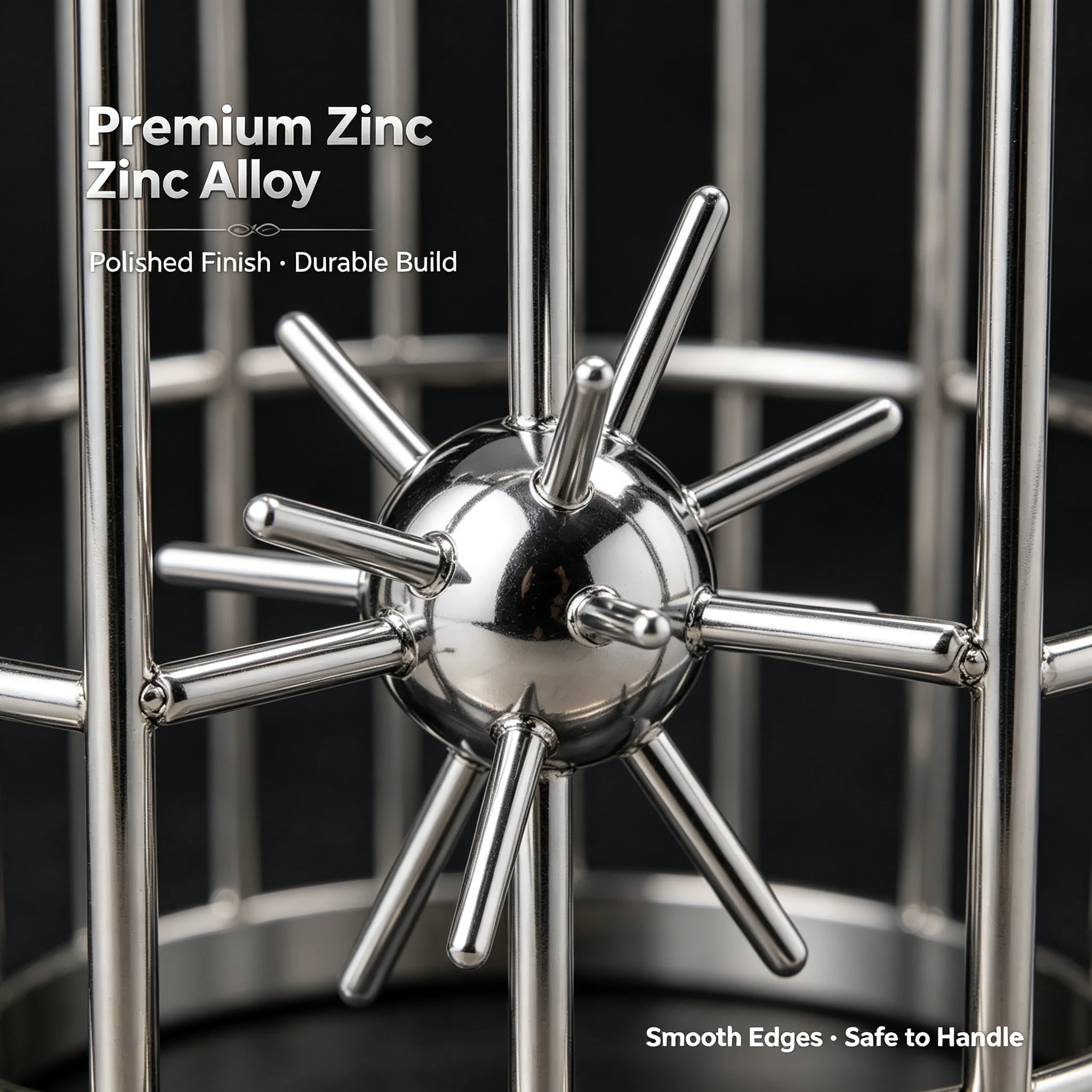 Zinc Alloy Puzzle Unlocking Toy: Cage-In-A-Cage Intelligence Puzzle, Metal Kongming Lock for Brain Teaser and Stress Relief