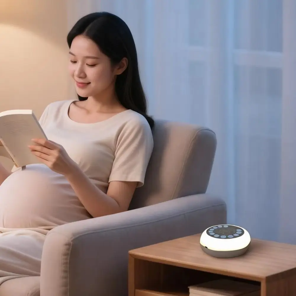Portable White Noise Machine Rechargeable 27 Soothing Sounds Baby Sleep Soother Timer Adjustable Sleeping Aid Device