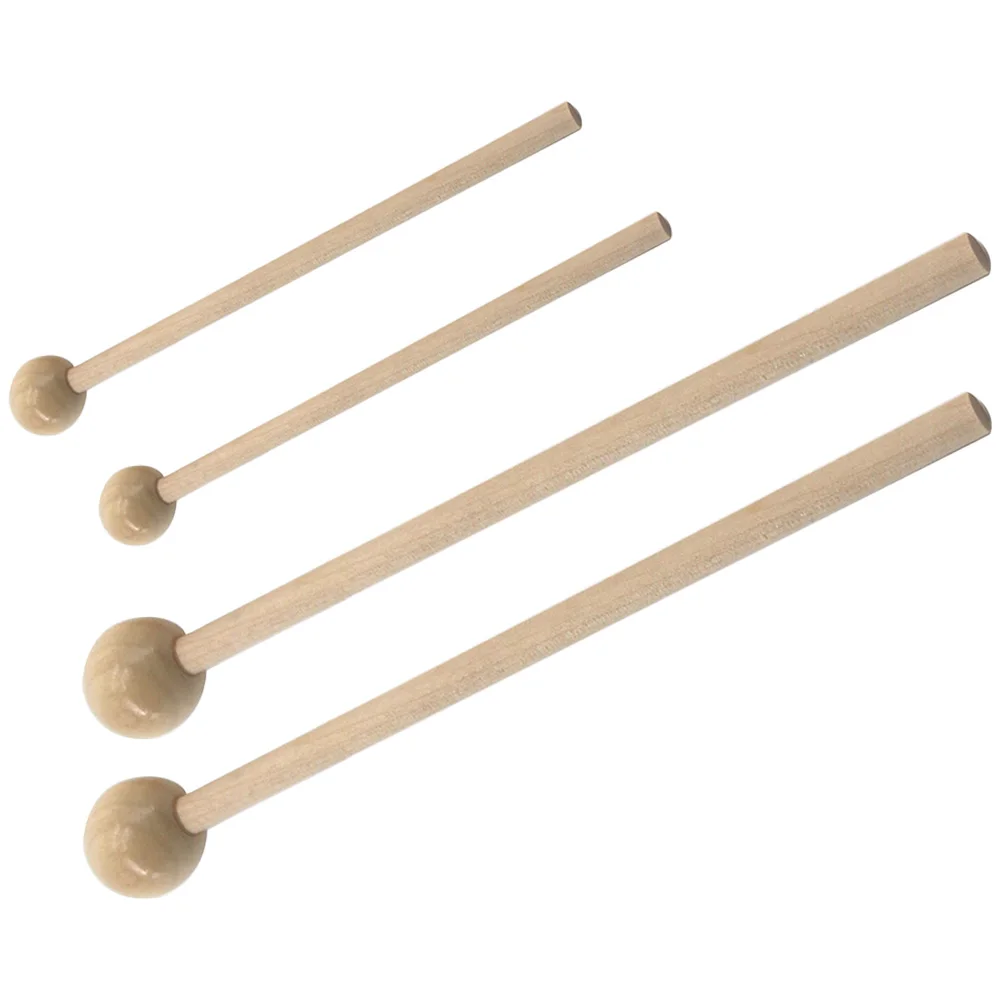 

2 Pairs 10 7CM 15 5CM Drumsticks Steel Tongue Accessories Wood Percussion Instrument Beginner Adult Practice Concert Band Wooden