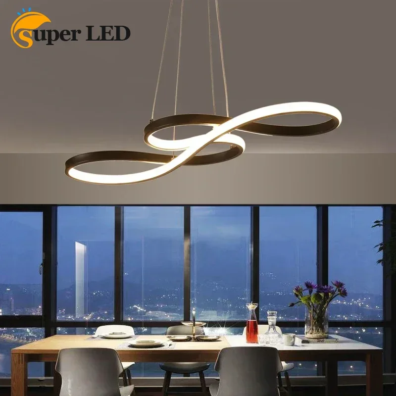 75CM 40W Modern Led Chandelier Light Ceiling Lamp Minimalist  Nordic Living Room Dining Room Study Decorative Lamps