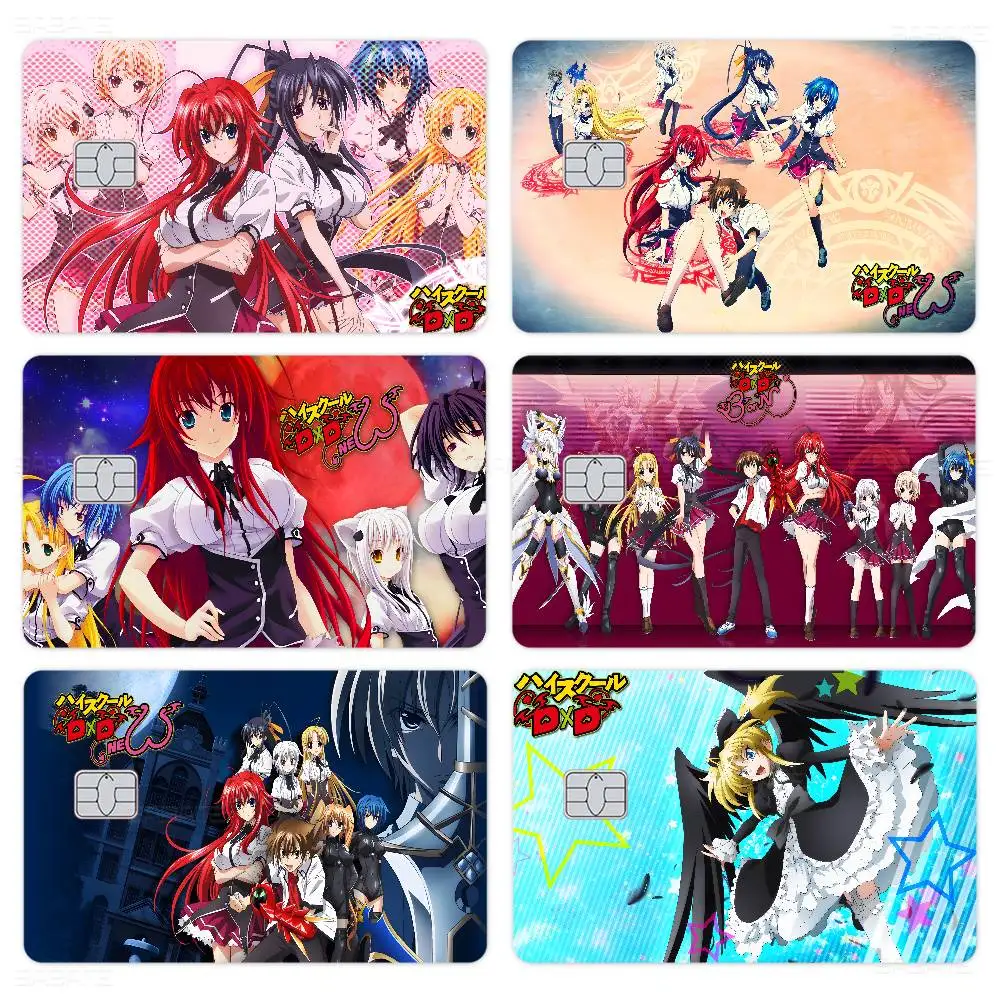 High School DxD Anime Game Anime Sticker Film Skin Cover Case for Small Large No Chip Debit Credit Card Front Side