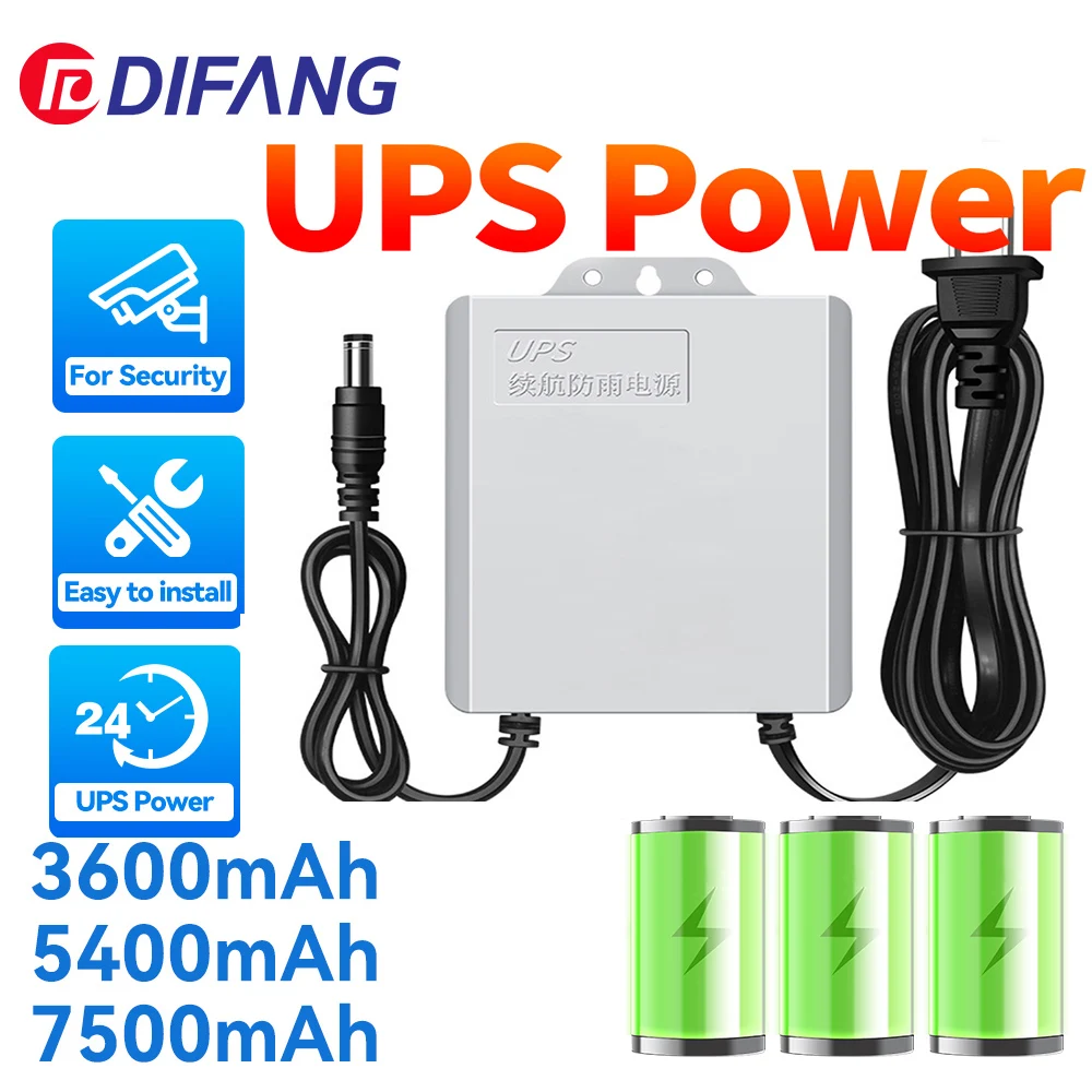 

DIFANG ИБП адаптер питания для видеонаблюдения водонепроницаемый резервный аккумулятор адаптер питания IP-камера источник маршрутизатор Wi-Fi зарядное устройство для камеры