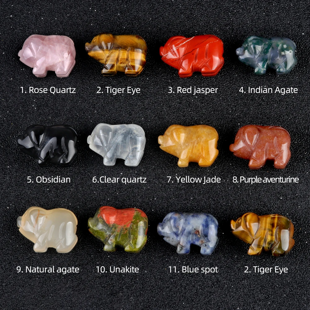 

Natural Gem Yellow Jade Crystals Pig shaped Cartoon Animals Statue Healing Reiki Children Home Decoration Ornament Gift