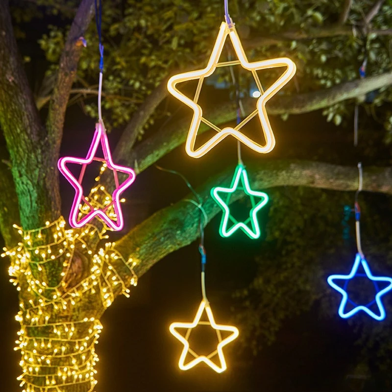 Lampu bintang lima LED dengan - Outdoor Lighting On Trees ulasan dan harga