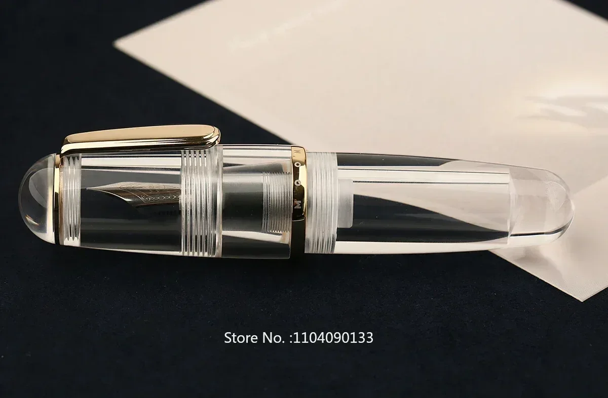 MAJOHN  Q1 Mini Acrylic Fountain Pen Transparent Portable Ink Pen Iridium EF/F Nib Palm Short Writing Set for Travel