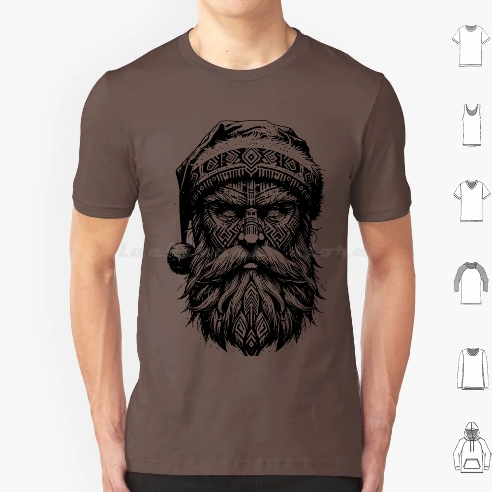 

Жесткая футболка с рисунком Санта-Клауса из 100% хлопка, большой размер