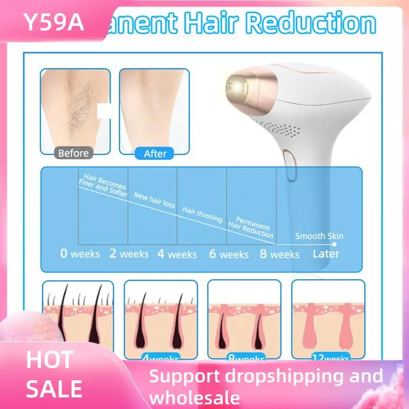 Y59A Freezing Point Hair Removal Device Portable Handheld Hair Removal Device Painless Home Hair Removal Device EU Plug