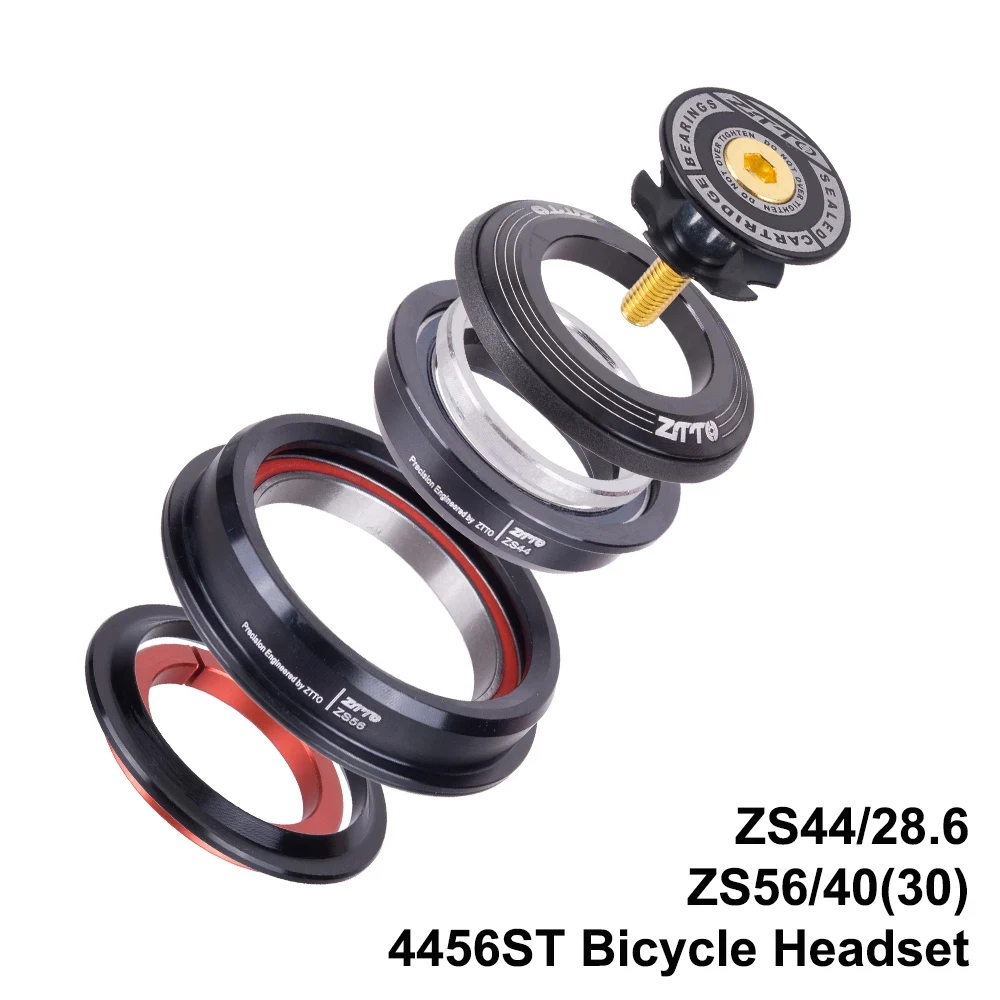 

45 Degree 1 1/8"-1 1/2" 4456ST Threadless Straight Tube ZS44 ZS56 Bicycle Headset Sealed Bearing Bike Headset