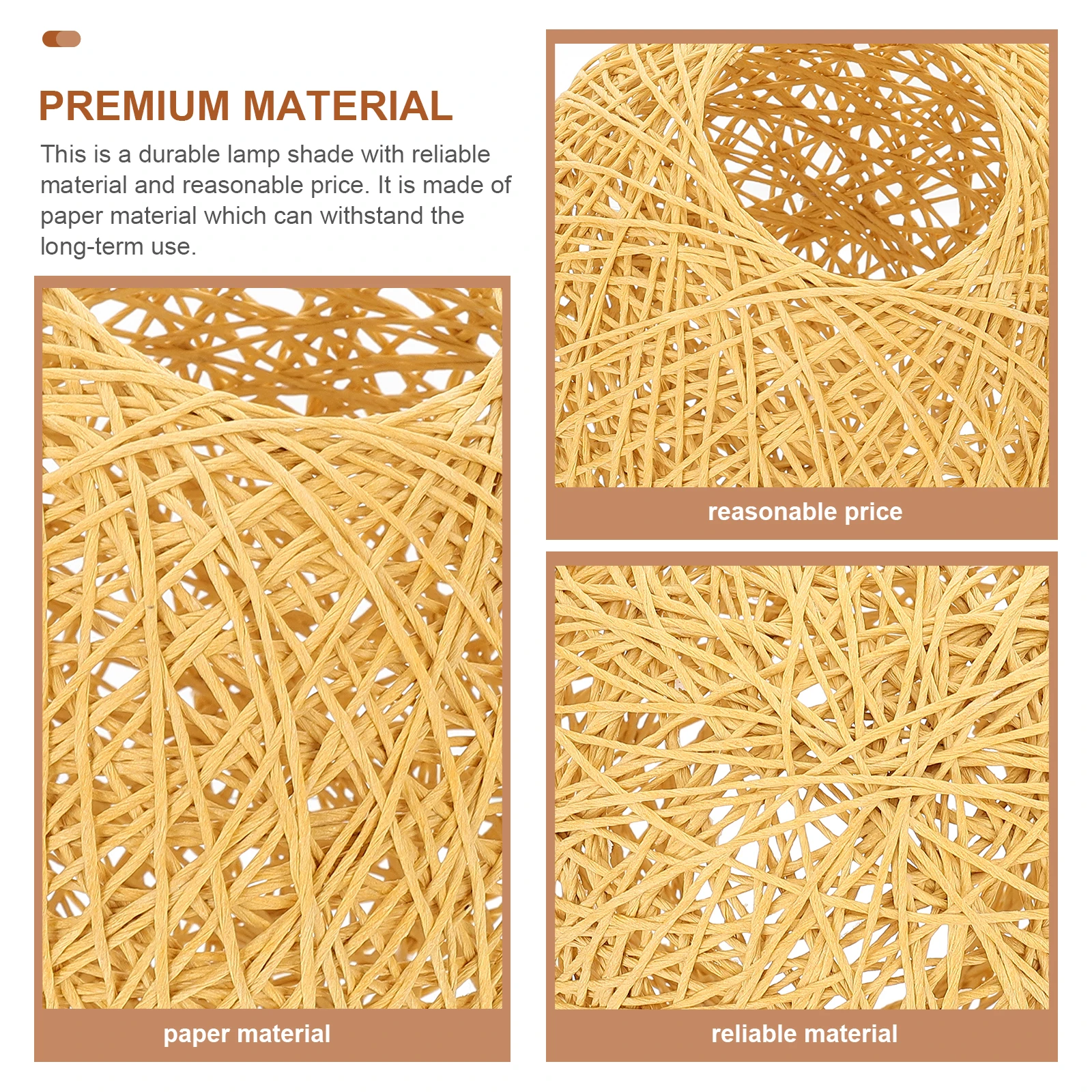 

Creative Rattan Ball Lamp Shade Paper Cover For Home Ceiling Table Pendant Lamps Chic Unique Light Shade Decorative Indoor