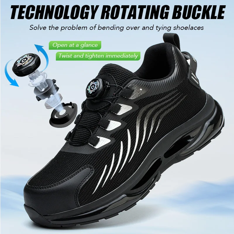 أحذية أمان رجالية أحذية عمل خفيفة الوزن بمقدمة فولاذية مقاومة للانزلاق أحذية عمل شتوية كاجوال للرجال خفيفة الوزن للمشي لمسافات طويلة #3