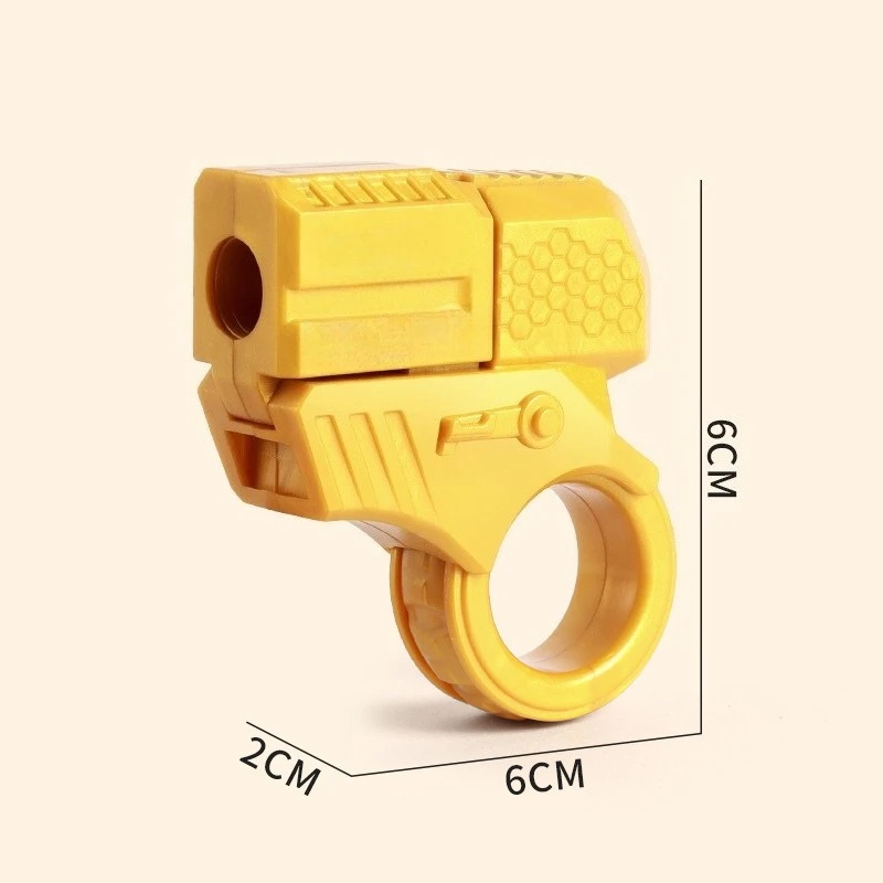 Neue Mini-Pistole mit Hülsenauswurf, kann Dekompressions-EDC-Fingerring-Pistole, Fidget Spinner, Ratschen-Angstlinderungs-Stressabbau-Spielzeugpistolen abfeuern – Detail 4