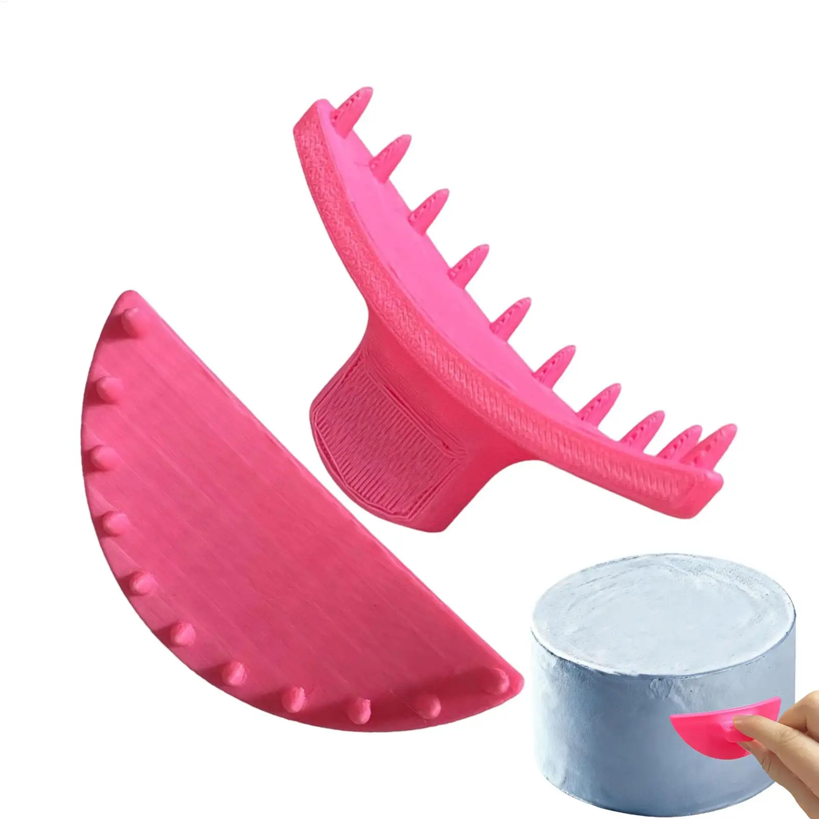 2 Pieces Cake Arch Guide Tool Baking Piping Stencil Cake Decorating Scraper Beginner Decorator Tool for Home Bakery Shop