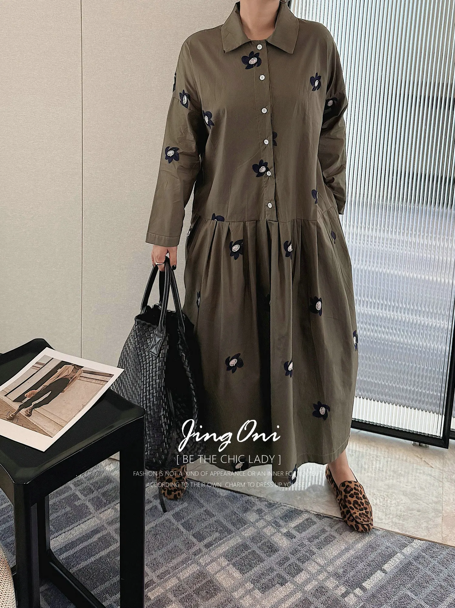 刺繍入り花柄ローブドレス レディース服 Y2K 2025 秋ファッションスタイル 新作 エレガント ロリータ パーティー 高級 長袖 ボヘミアンシャツ