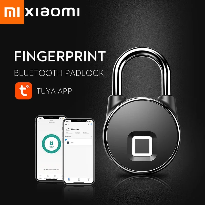 Xiaomi blokada linii papilarnych Bluetooth kłódka IP65 wodoodporna bezkluczykowa USB do ładowania bagażu domowego drzwi antywłamaniowe zamków