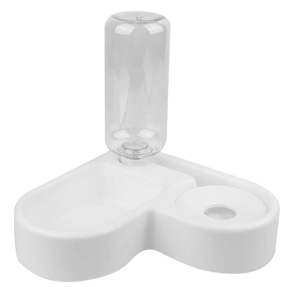 

Automatic Water 500ml Double Bowls Pet Feeder White Anti Slip Durable Practical Home Use Dog Cat Feeder Bowl Cat