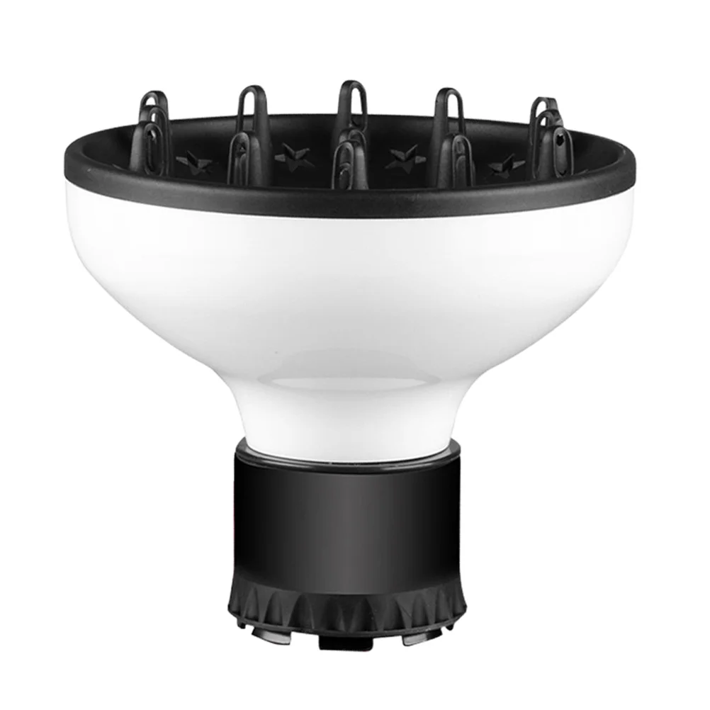 موزع مجفف شعر عالمي احترافي مقاوم للحرارة لملحقات تصفيف صالونات تصفيف الشعر الطبيعية والمجعدة باللون الأبيض