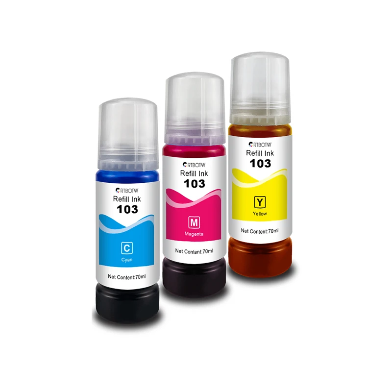 103 DYE Ink For Epson Ecotank T 104 Refill CISS Compatible T103 Ink L3150 L3110 L1110/L3111//L3151/L3156/L3160/L5190 Printer