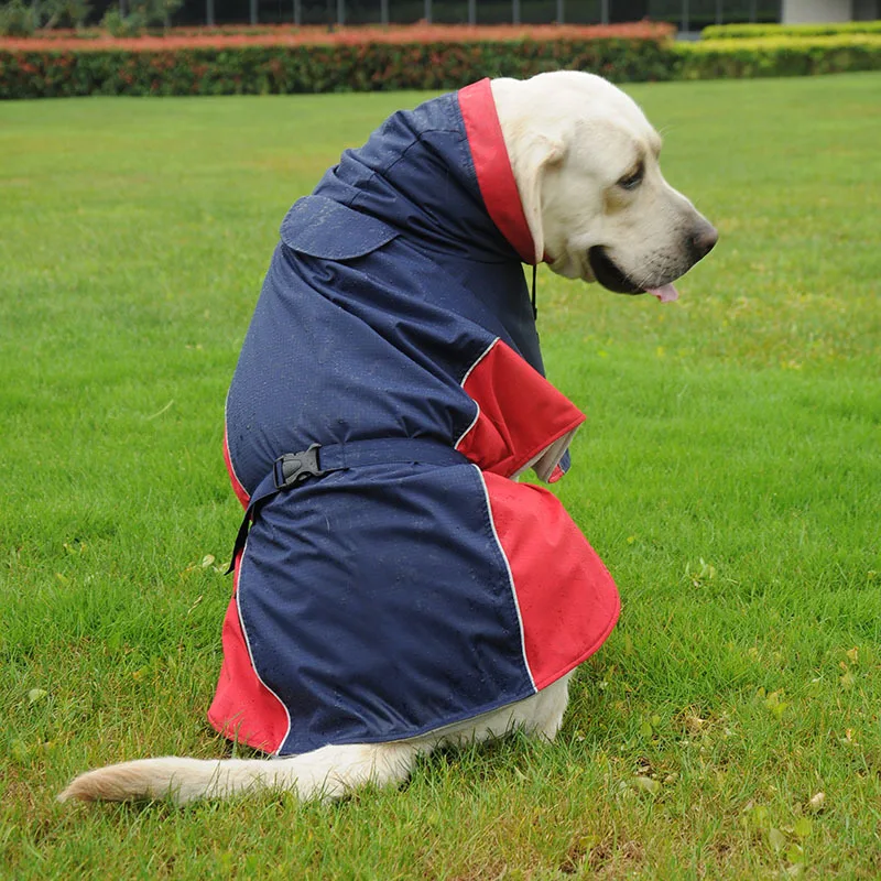 

New Pet Contrast Color Slim Fit High Collar Dog Raincoat Windproof and Rainproof Bulldog Corgi Raincoat Pet Outdoor Clothes