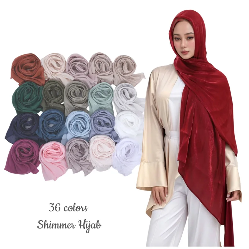 

36Color New Pliancy Hijab Scarf Women Modal Polyester Muslim Long Scarves Light Weight Soft Turban Shawl Fashion Solid Scarves