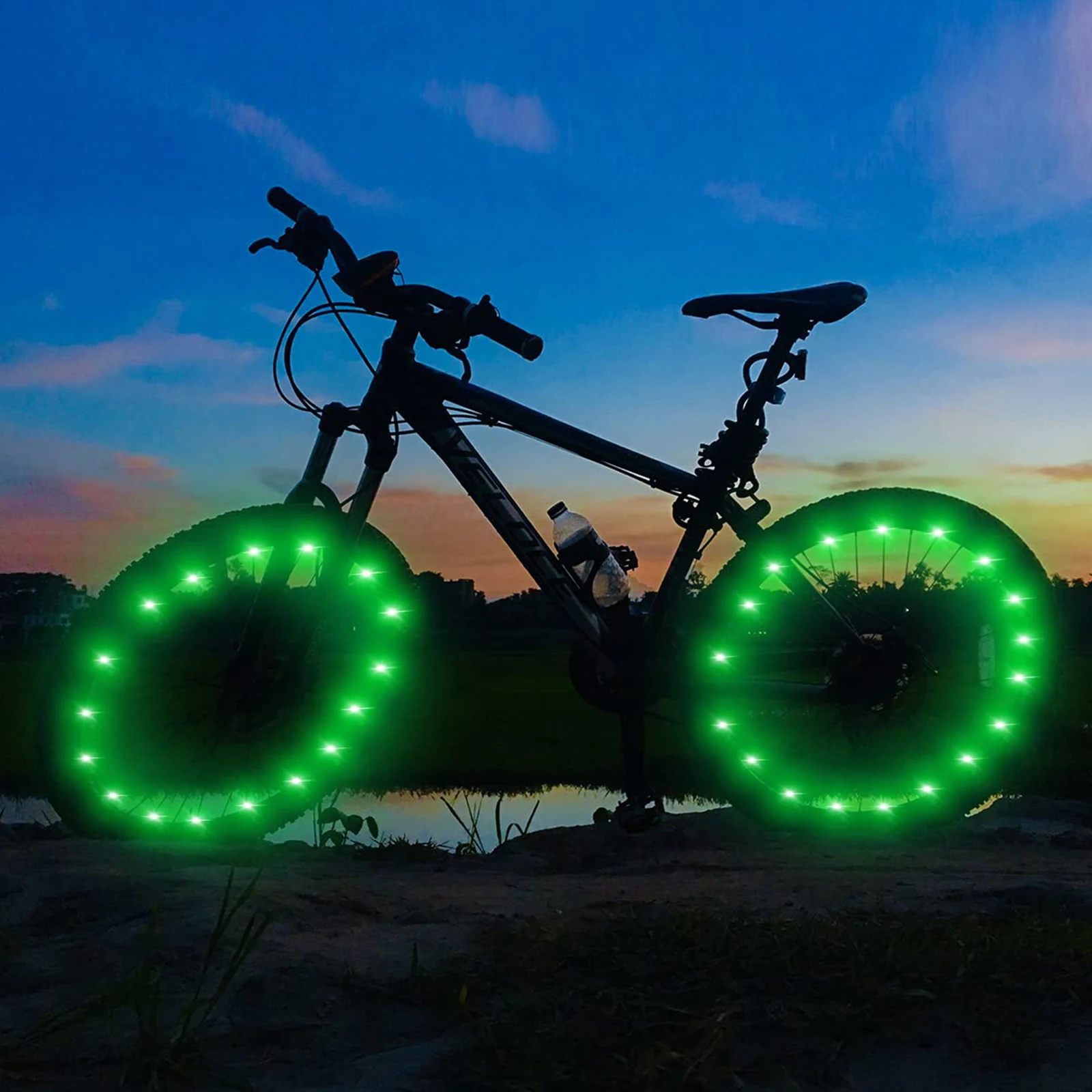 Nuova luce del raggio della bicicletta luci della ruota della bici a LED luci del raggio della bicicletta impermeabili Ultra luminose lampada della ruota della bicicletta da guida notturna