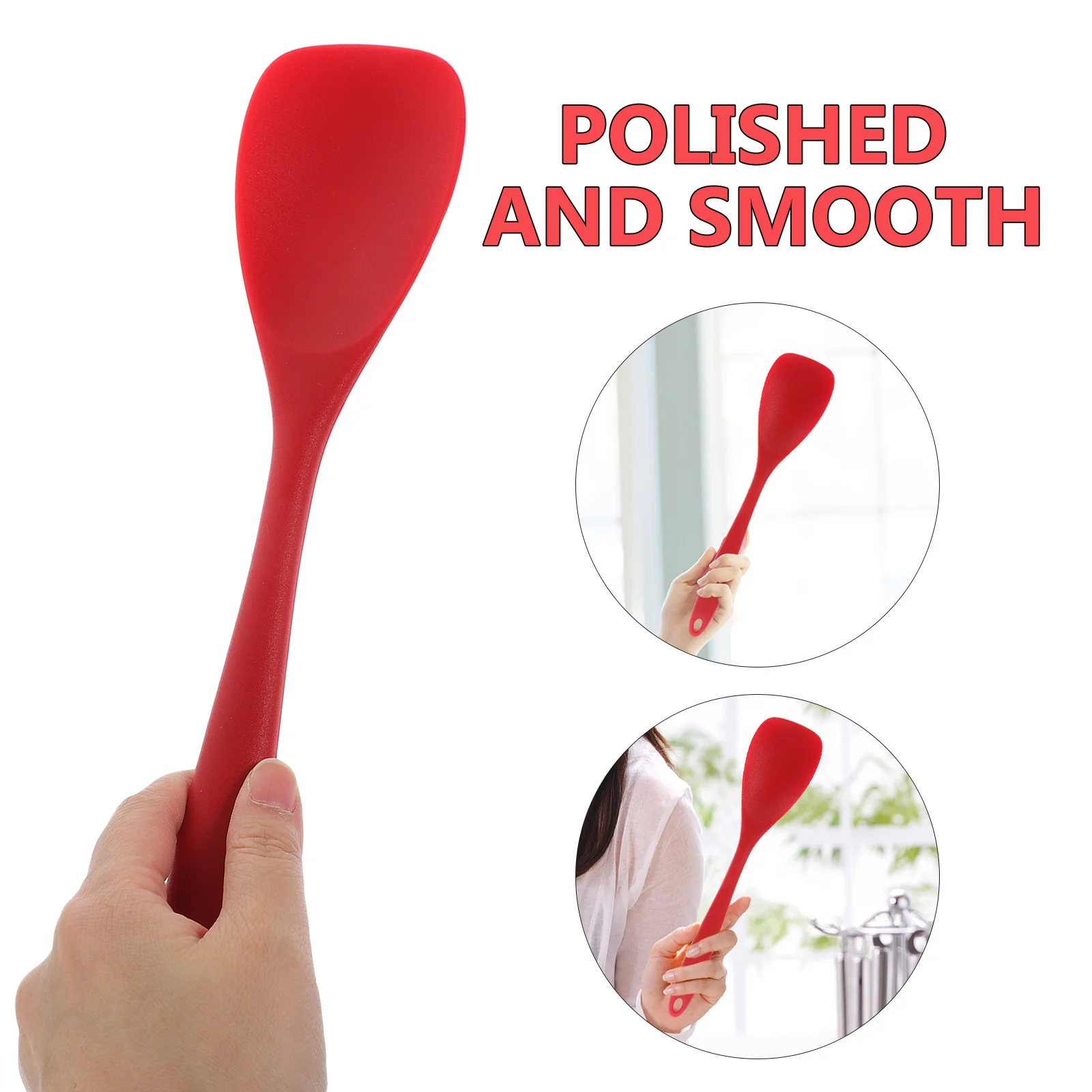 

1pc Silicone Spatula Nonstick Kitchen Wok Spatula For Cooking Mixing Batter Scraping Sauce Portable Frying Tool Reusable