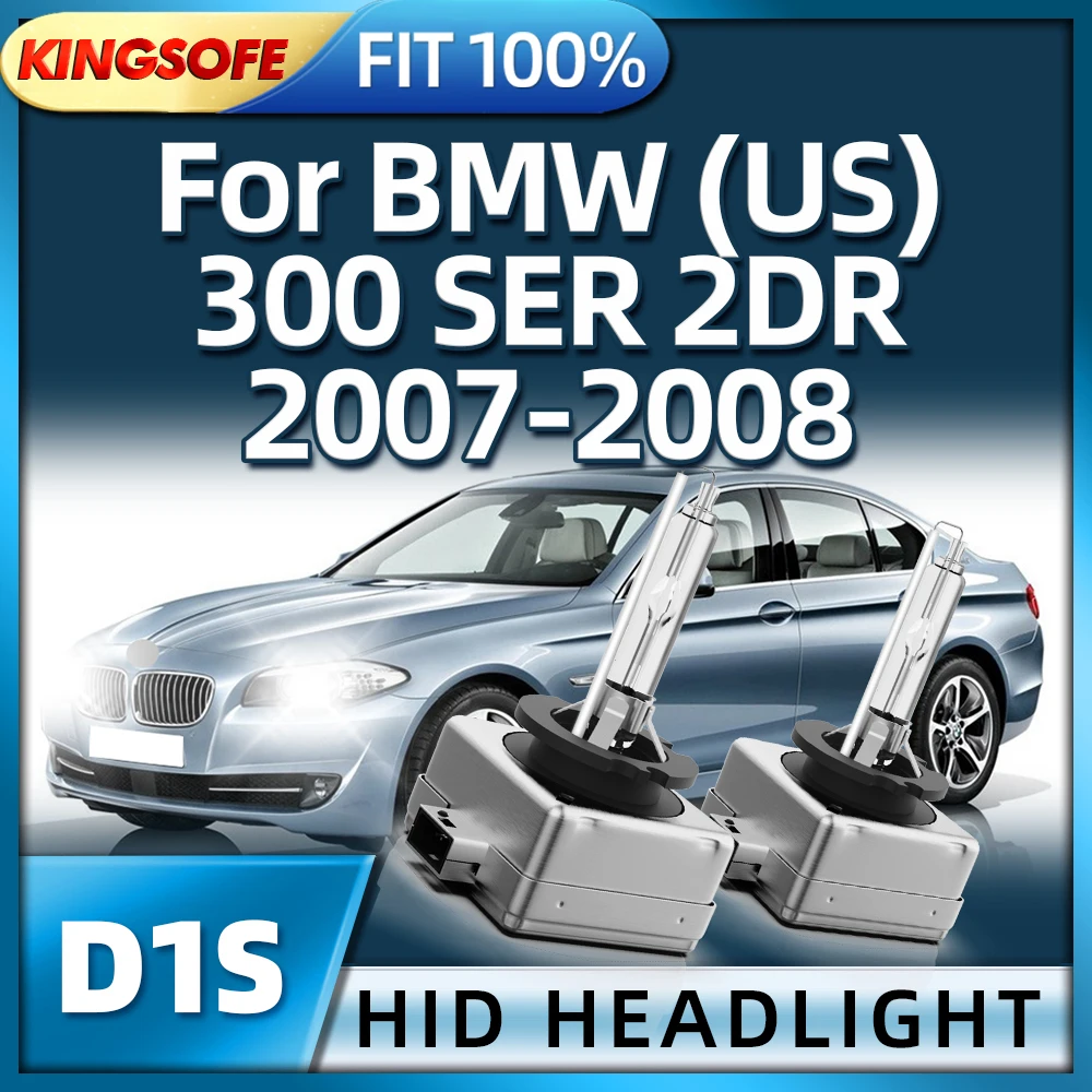 

KINGSOFE 2Pcs D1S HID Bulb Xenon Headlight 6000K Standard White Car Light For BMW (US) 300 SER 2DR 2007 2008