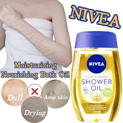 Óleo de Banho Hidratante e Nutritivo Nivea, Limpeza Profunda Corporal, Melhora a Cor da Pele Seca e Desuniforme, Gel Duche 200ml