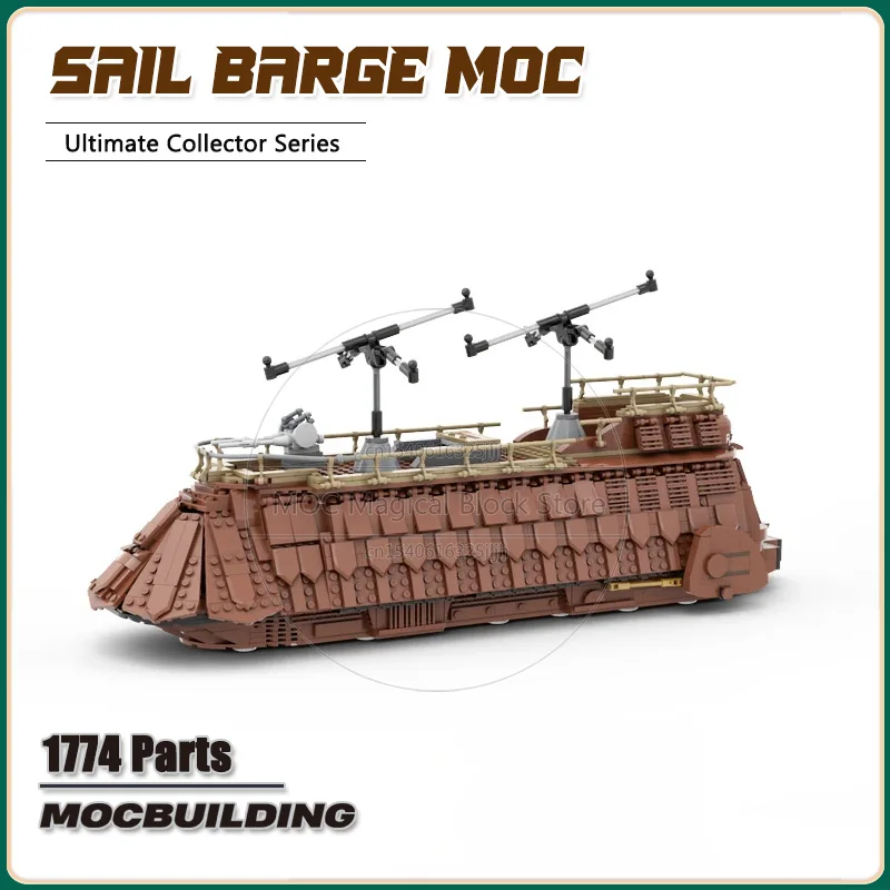 

Movie Scene Sail Barge Transportation Model MOC Building Blocks DIY Assembly Technology Bricks Collection Display Toys Gifts