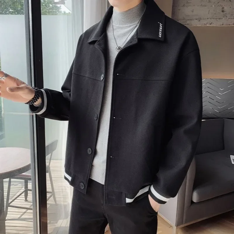 Wool & Blends Jacket for Men New In Man Coat Spring Autumn Casual Luxury Designer Korean Reviews Many Vintage Deals Harajuku Y2k