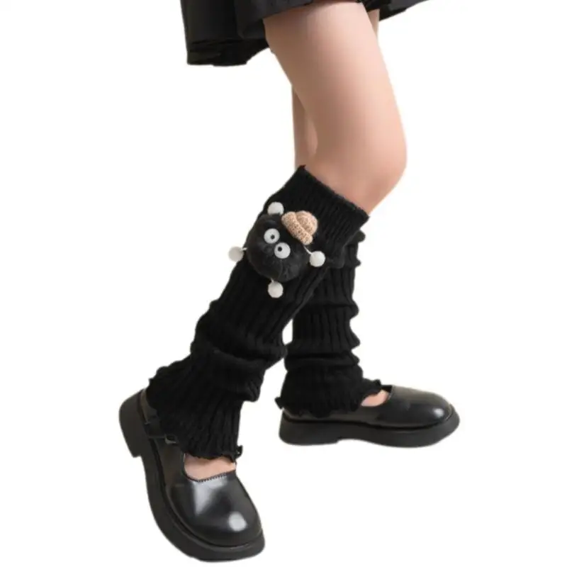 

U13F Elegant Leg Warmer Cartoon Pattern Flexible Leg Warmer Soft Knit Leg Cuffs Fashionable Warm Leg Covers for Little Girl