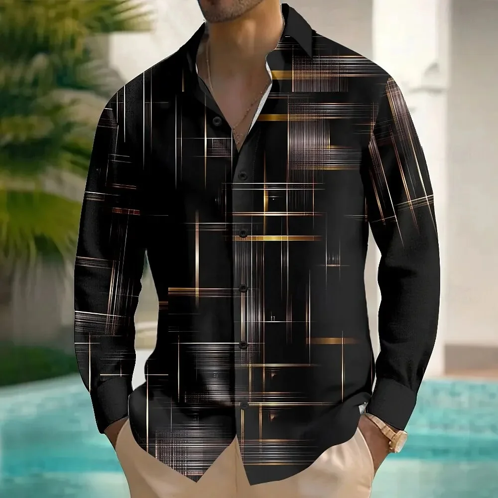 

Рубашки мужские, рубашки на пуговицах, повседневные рубашки, весна и лето, длинные рукава с принтом, повседневные, модные, удобные.