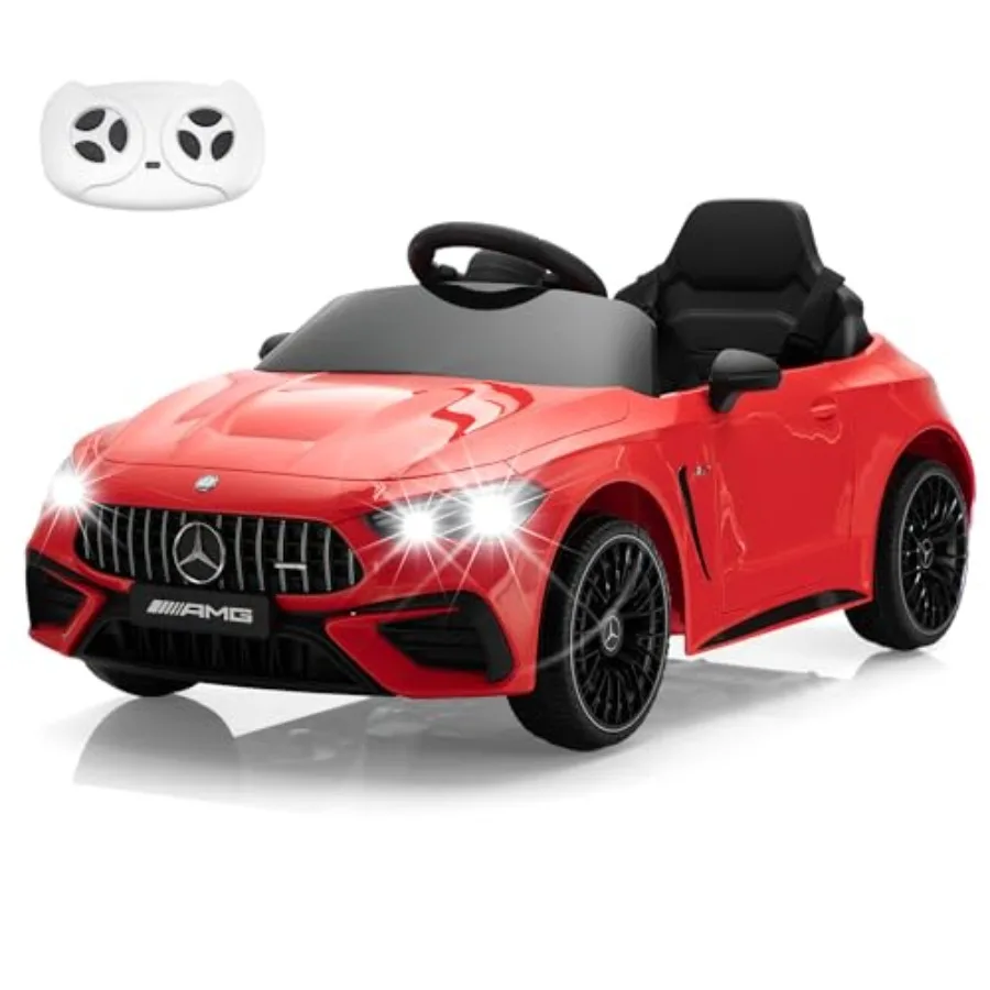 

Kids Electric Ride On Toy Car, Toddlers Battey-Powered Vehicle with Parental Remote Control/Soft Start/3 Speeds/Horn & LED for C