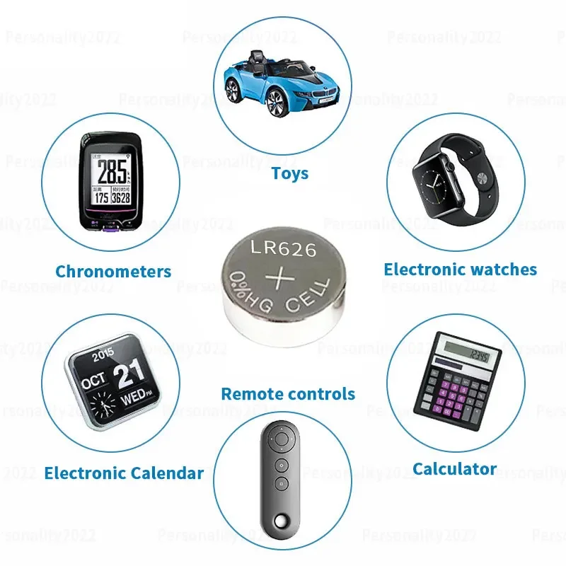 Pilas alcalinas de botón para reloj despertador, calculadora, juguetes, reloj, AG4, LR626, 100 V, 1,55, 377, L626F, SR626SW, 377A, 10-376 piezas