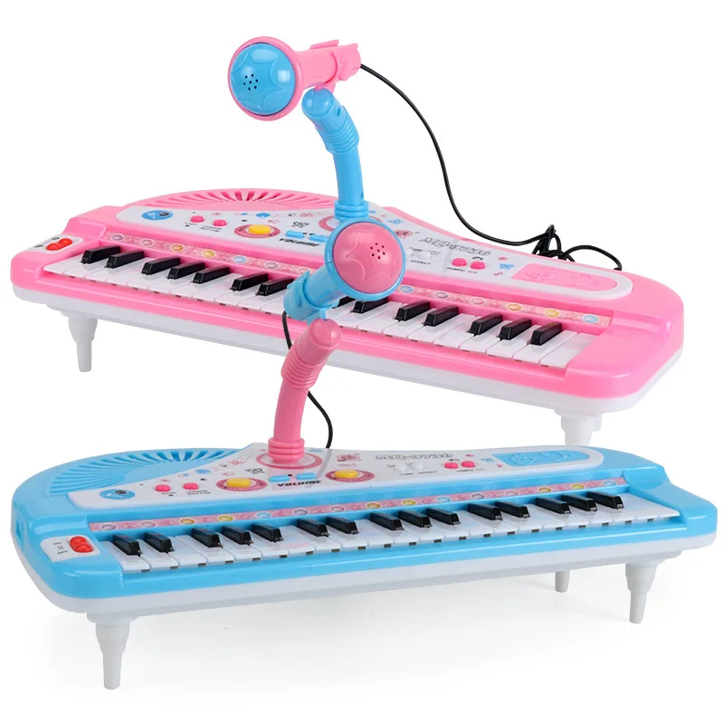 Kids Musical Piano 37 Key Electronic Keyboard Piano For Kids With Microphone Musical Instrument Educational Toys For Boys Gilrs