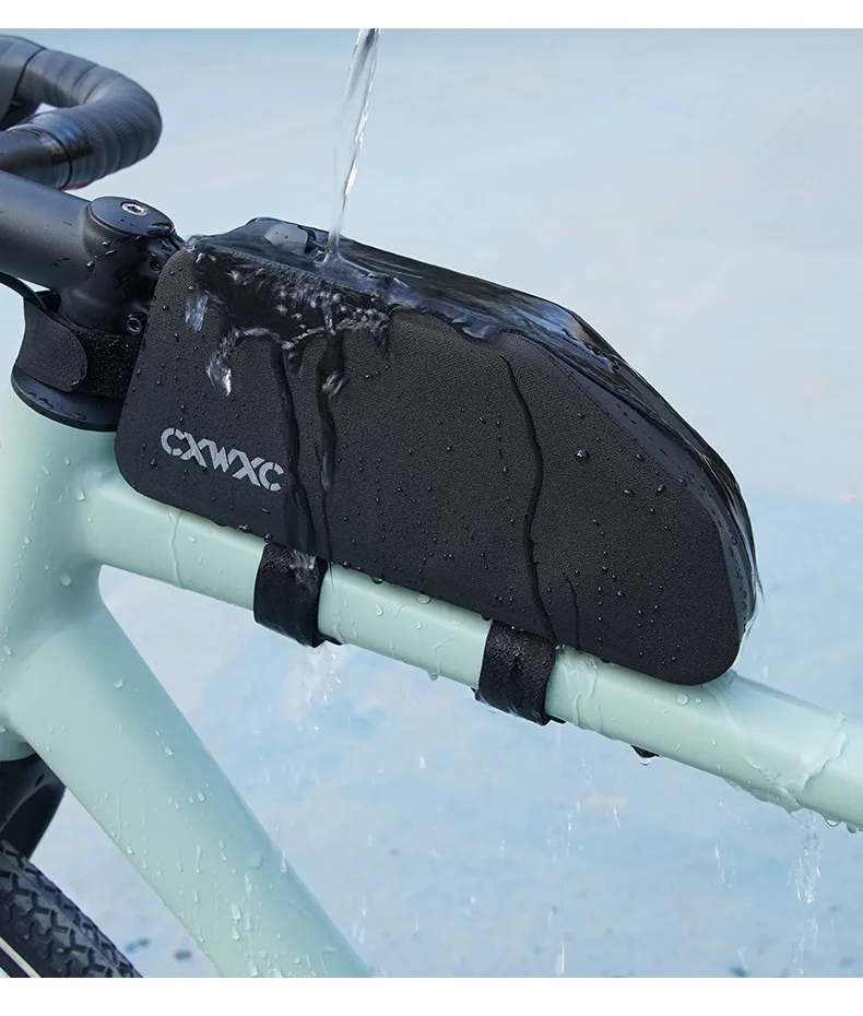CXWXC Fahrrad-Oberrohrtasche Wasserdichte Hülle Mit Bolzenbefestigung & Riemen Aerodynamisch Geringer Widerstand Für Triathlon Gravel MTB Rennrad – Detail 10