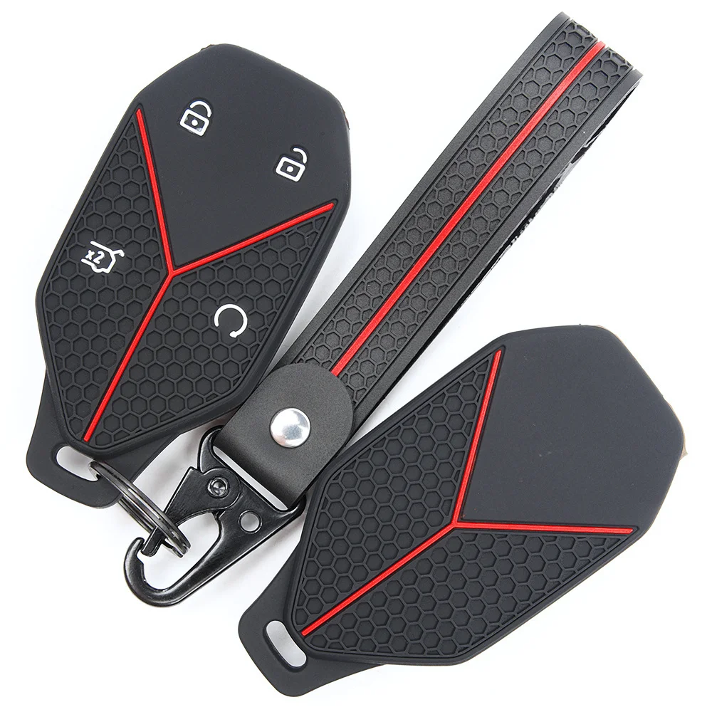 For BYD Formula Leopard 5 Leopard 8 Titanium 3 Titanium 9 Fang Cheng Bao Full Coverage Silicone Key Shell Clasp Key Holder