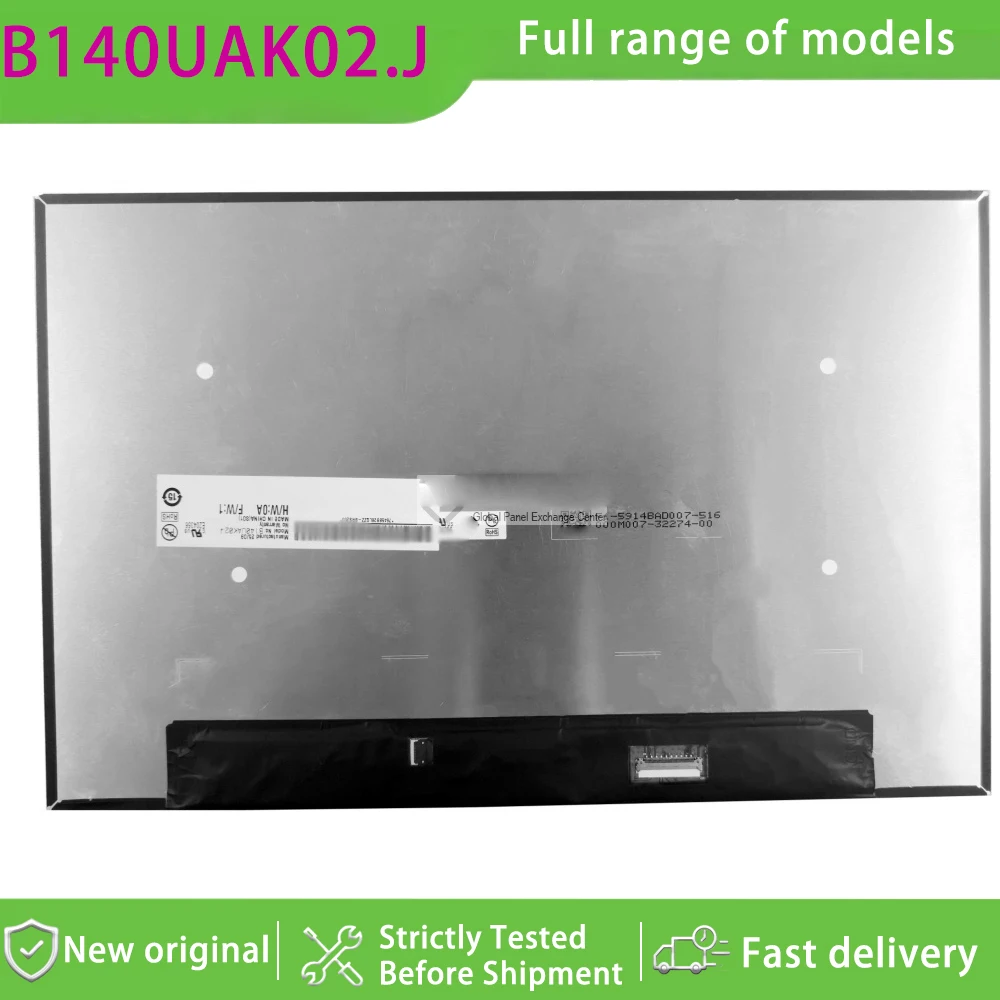 B140UAK02.J 14.0 Inch Wuxga 16 10 Aspect Ratio Ips Grade Lcd Display Panel Capacitive Touch  for Laptop Assembly Replacement