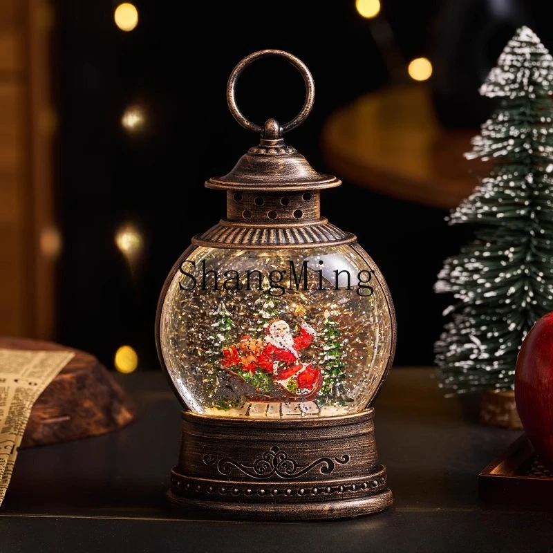 SM new good-looking decoration elderly car music snow ornament creative gift scene arrangement