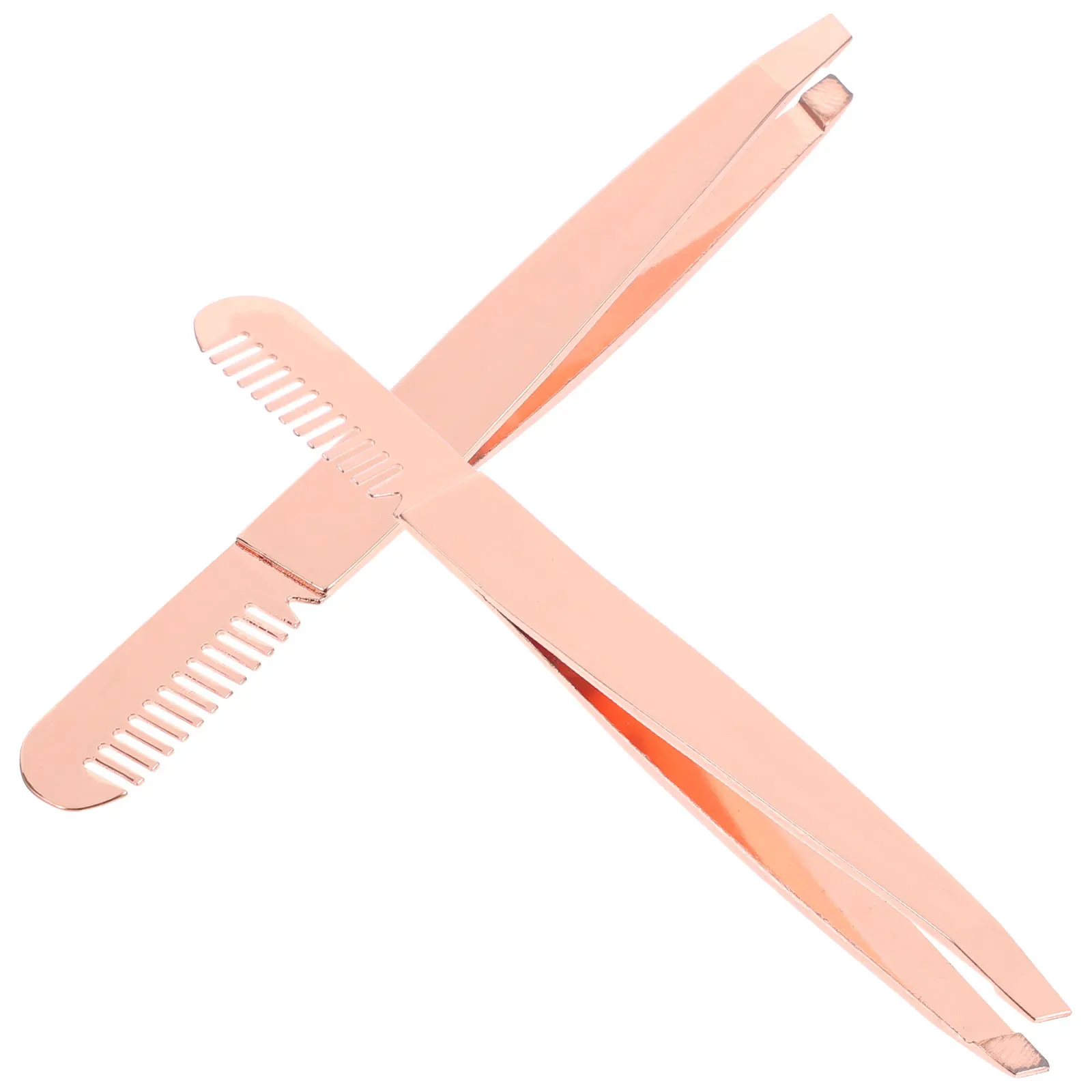 2Pcs Stainless Steel Eyebrow Tweezers Small Lightweight for Women Men Eyebrow Shaping Facial Hair Removal Eyelash Tweezers