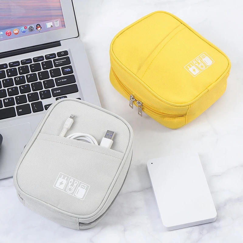 New Fashion Travel Storage Bag Portable Digital Product Storage Bag USB Data Cable Organizer Headset Charging Treasure Box Bag