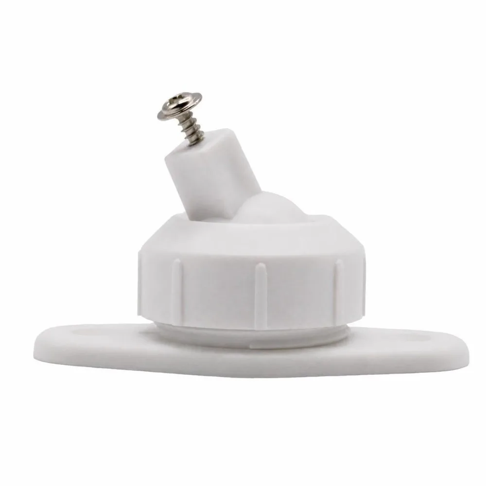 PC PIR Motion Sensor Bracket Adjustable Angle Short Leg Design Infrared Detector Mount Wall-Mounted White