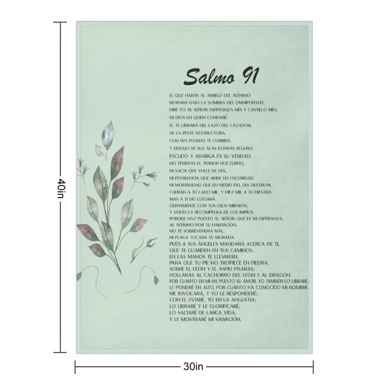Salmo 91, Spanish Bible Verse Throw Blanket Cute Plaid Beautifuls Decorative Throw Blankets