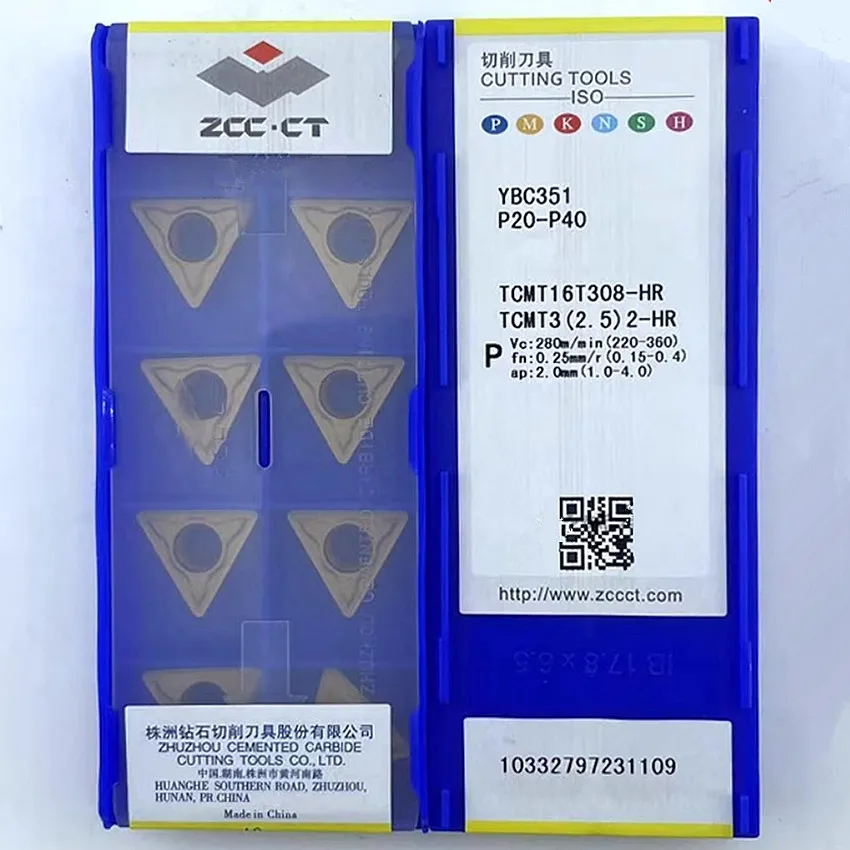 

TCMT16T308-HR YBC351/TCMT16T308-HR YBD102/TCMT16T308-HR YBD152 ZCC.CT CNC blade carbide inserts turning tools insert 10pcs/box