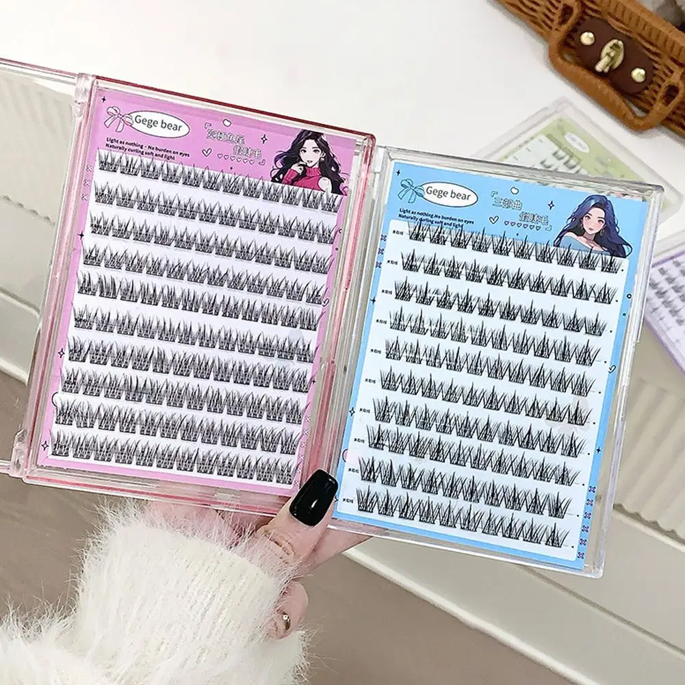 Ciglia finte senza colla Autoadesive Cluster fai da te Ciglia Comiche Ciglia lunghe spesse naturali Occhi Ingrandisci Strumenti di bellezza